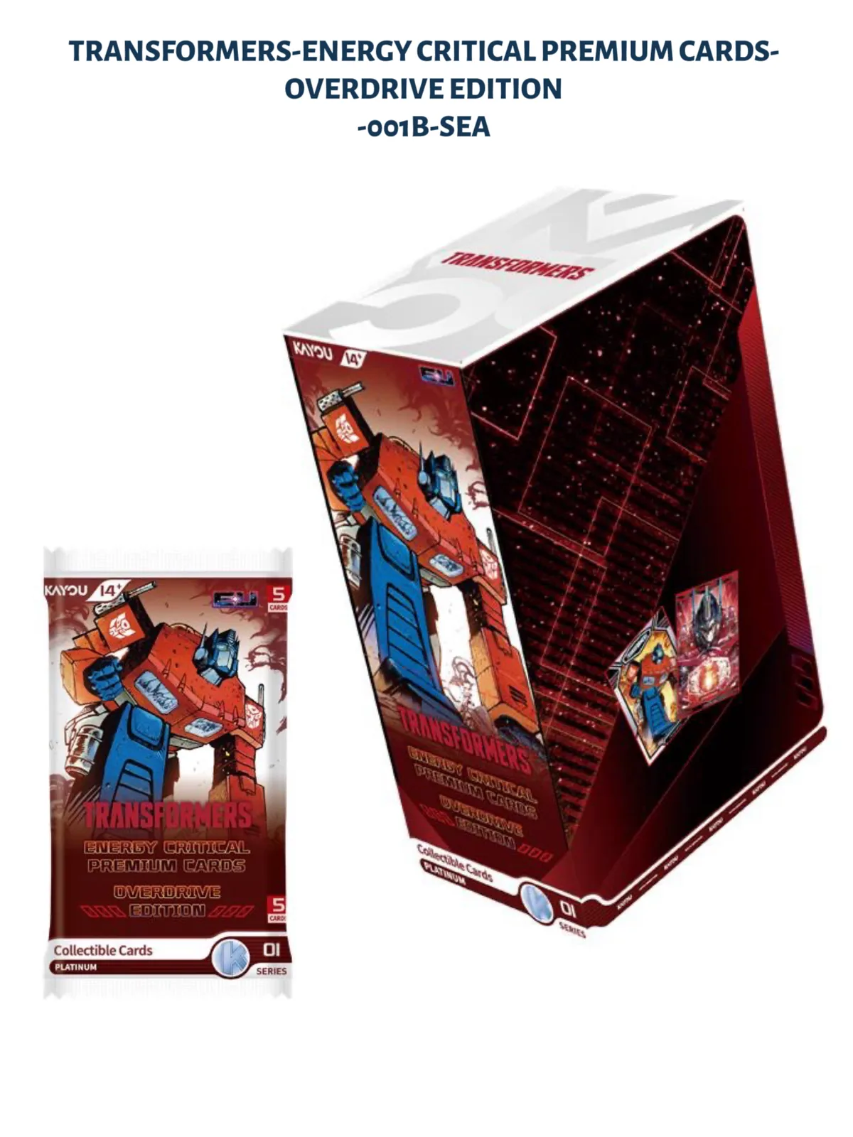 KAYOU Transformers Energy Critical Premium Cards Booster Box (Overdrive Edition, SEA English) - KAYOU Transformers Collectible Card Booster Box available in Australia